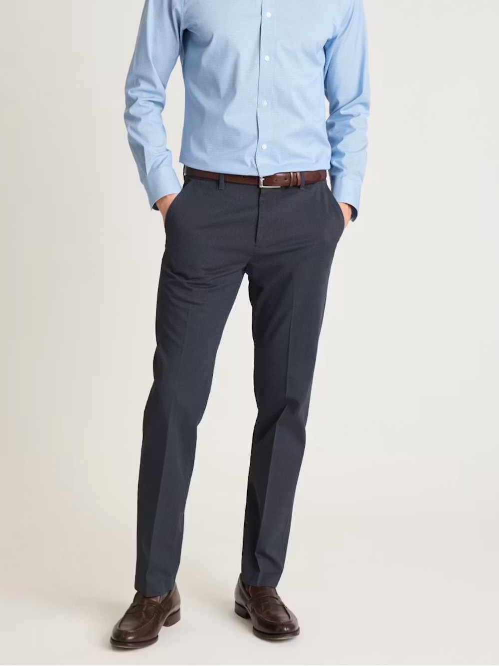 Bonobos Weekday Warrior Dress Pants Monday Steel Blue Yarn Dye 30x30 Slim